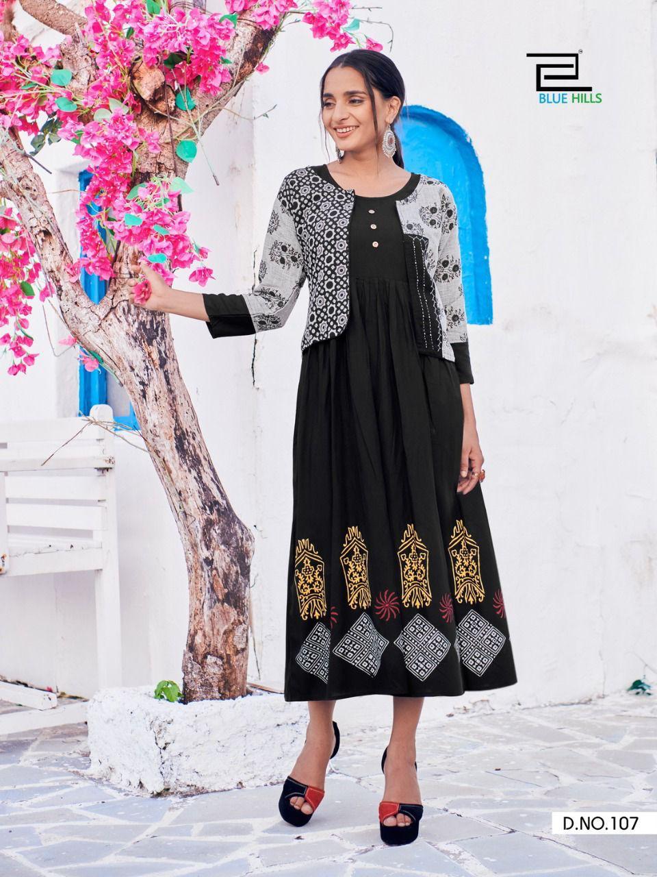 Blue Hills Trend 15 Fancy Wear Designer Printed Kurti Anarkali Collection